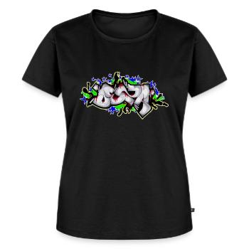 Graffiti - T-shirt Premium bio Femme - noir - Devant - Selfina (174cm)