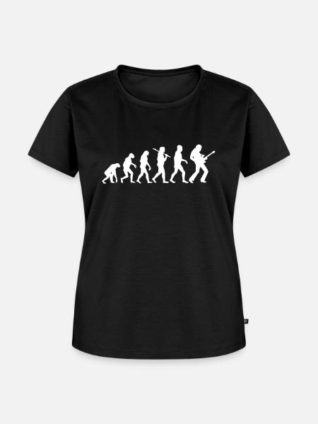 Evolution Rock Gitarre - Frauen Premium Bio T-Shirt - Schwarz