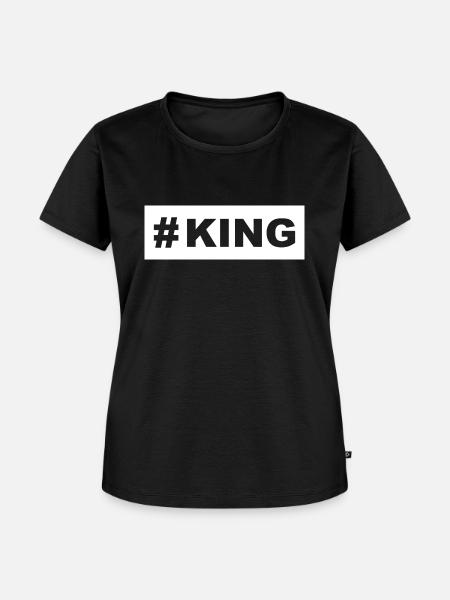Pärchen Design! King - Queen! - Frauen Premium Bio T-Shirt - Schwarz