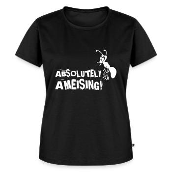 Ameise - Frauen Premium Bio T-Shirt - Schwarz - Vorne - Selfina (174cm)