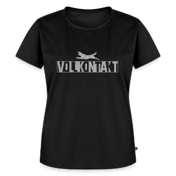 Vollkontakt Hundesport Shirt - Frauen Premium Bio T-Shirt - Schwarz - Vorne - Selfina (174cm)