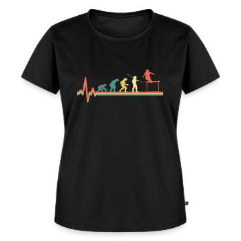 Atletiek Horden Evolutie - Vrouwen Premium Bio T-shirt - zwart - Voor - Selfina (174cm)