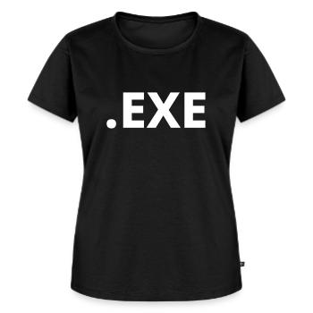. EXE - Frauen Premium Bio T-Shirt - Schwarz - Vorne - Selfina (174cm)