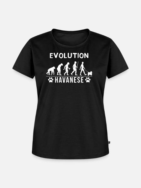 Havanese Evolution - Frauen Premium Bio T-Shirt - Schwarz