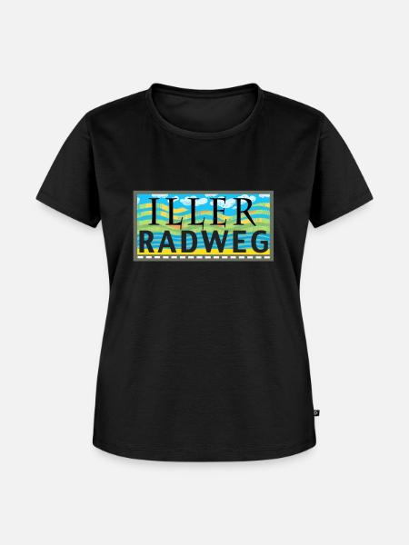 Iller-Radweg - Frauen Premium Bio T-Shirt - Schwarz
