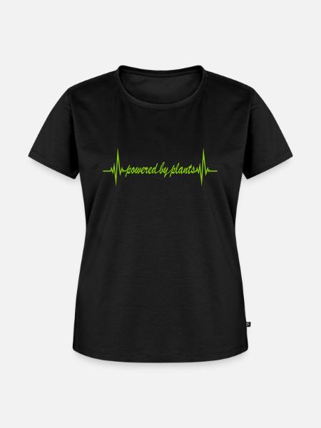 Powered by plants - Frauen Premium Bio T-Shirt - Schwarz