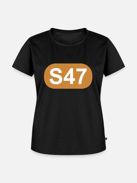 S-Bahn Berlin S47 - Frauen Premium Bio T-Shirt - Schwarz