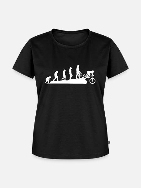 Evolution Mountainbiker - Frauen Premium Bio T-Shirt - Schwarz