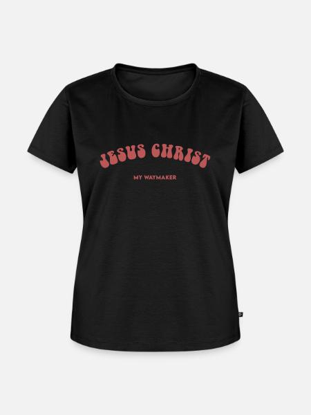 Jesus christ - christliches design - Frauen Premium Bio T-Shirt - Schwarz
