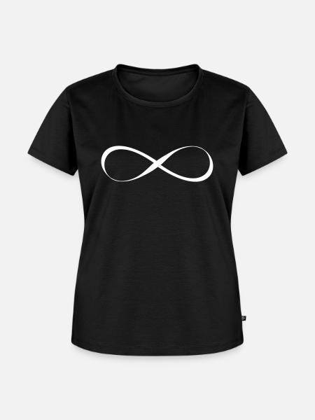 Unendlichkeit Symbol Infinity Kalligrafie - Frauen Premium Bio T-Shirt - Schwarz