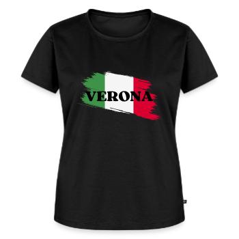 Vérone Italie Italie Italie - T-shirt Premium bio Femme - noir - Devant - Selfina (174cm)