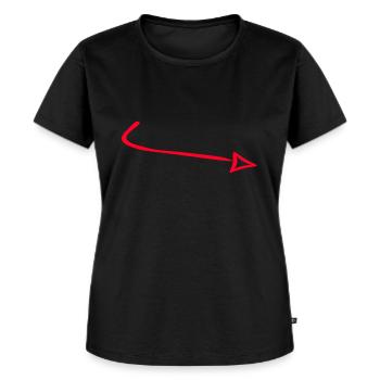 Pfeil - Frauen Premium Bio T-Shirt - Schwarz - Vorne - Selfina (174cm)