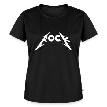 Rock,Rock Kleidung,Rock Musik - Frauen Premium Bio T-Shirt - Schwarz - Vorne - Selfina (174cm)