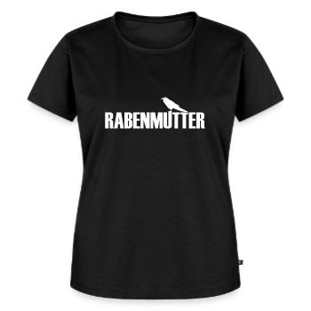 Rabenmutter Rabe Mutter Mama Mami - Frauen Premium Bio T-Shirt - Schwarz - Vorne - Selfina (174cm)