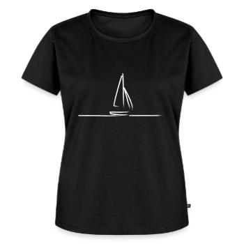 Boot Segeln Segelboot Geschenk - Frauen Premium Bio T-Shirt - Schwarz - Vorne - Selfina (174cm)