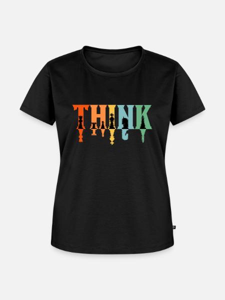 Think Chess Player - Frauen Premium Bio T-Shirt - Schwarz
