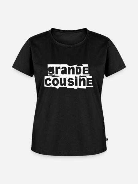 der große Cousin - Frauen Premium Bio T-Shirt - Schwarz