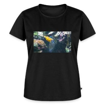 Poisson - T-shirt Premium bio Femme - noir - Devant - Selfina (174cm)