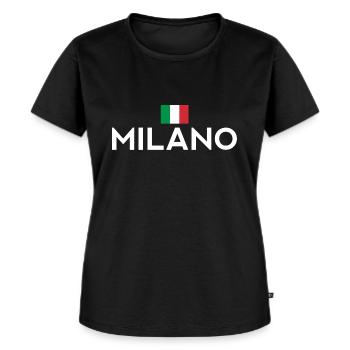 Milano Mailand - Frauen Premium Bio T-Shirt - Schwarz - Vorne - Selfina (174cm)