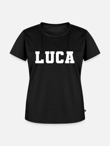 Name - Luca - Frauen Premium Bio T-Shirt - Schwarz