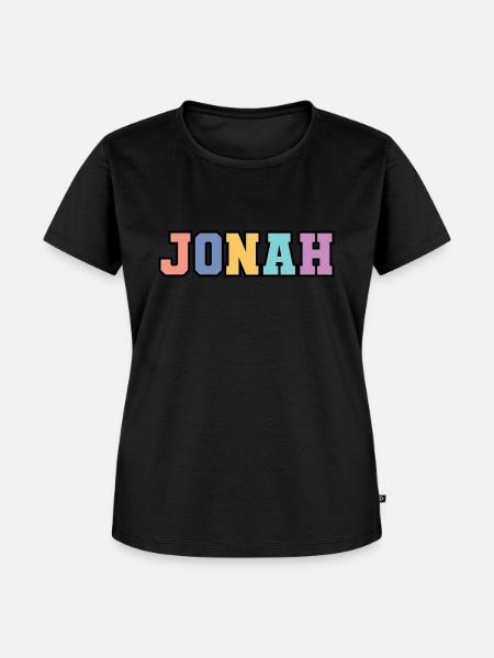 Name - Jonah - Frauen Premium Bio T-Shirt - Schwarz