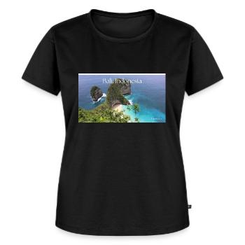 Bali, Indonesien - Frauen Premium Bio T-Shirt - Schwarz - Vorne - Selfina (174cm)