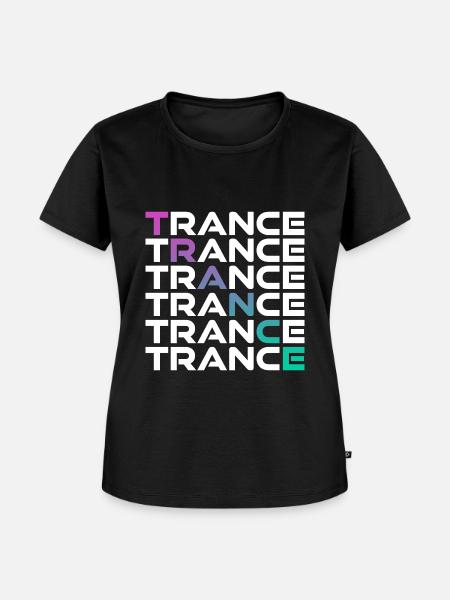 TRANCE - Frauen Premium Bio T-Shirt - Schwarz