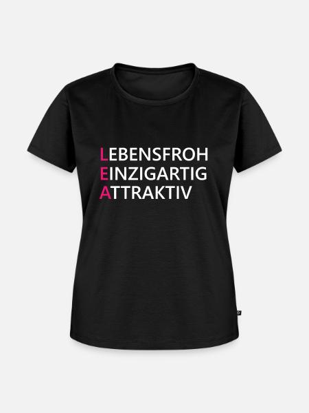 Lea Name Geschenk - Frauen Premium Bio T-Shirt - Schwarz