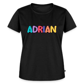 Nom - Adrian - T-shirt Premium bio Femme - noir - Devant - Selfina (174cm)