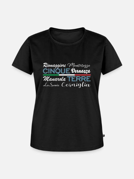 Cinque Terre, Italia - Frauen Premium Bio T-Shirt - Schwarz