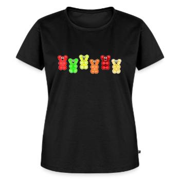 Gummibären - Frauen Premium Bio T-Shirt - Schwarz - Vorne - Selfina (174cm)