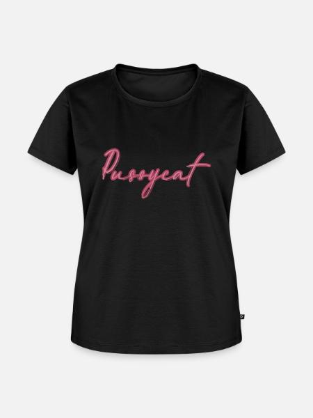 Pussycat - Frauen Premium Bio T-Shirt - Schwarz