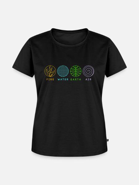 4 Elemente - Frauen Premium Bio T-Shirt - Schwarz
