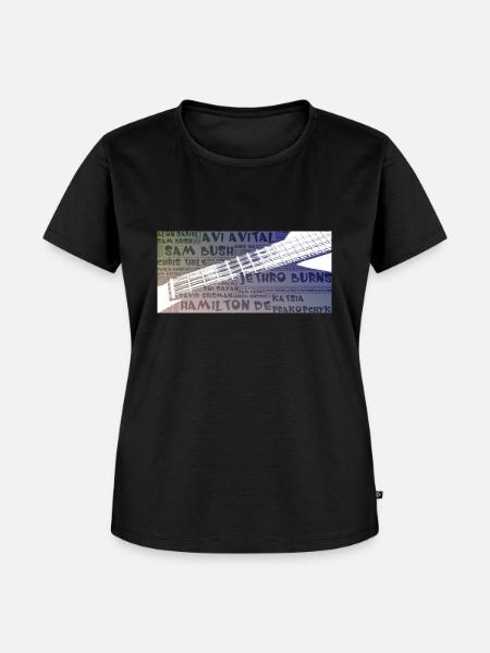Mandolinenspieler - Frauen Premium Bio T-Shirt - Schwarz