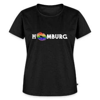 hamburg4 2 - Frauen Premium Bio T-Shirt - Schwarz - Vorne - Selfina (174cm)