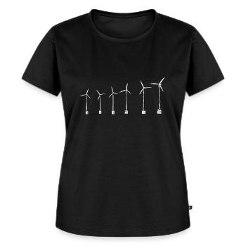Windmill - Women's Premium Organic T-shirt - black - Front - Selfina (174cm)
