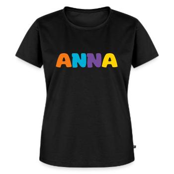 Name - Anna - Women's Premium Organic T-shirt - black - Front - Selfina (174cm)