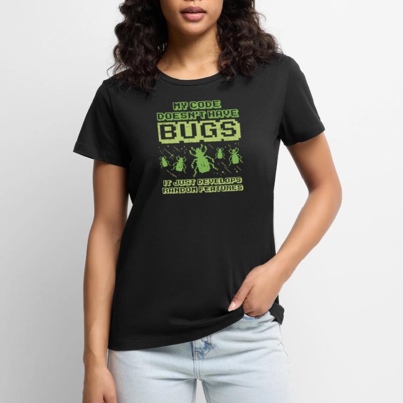 Code Bug Test Programmierer Entwickler Geschenk Frauen Premium Bio T-Shirt
