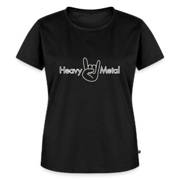 Heavy Metal - Frauen Premium Bio T-Shirt - Schwarz - Vorne - Selfina (174cm)