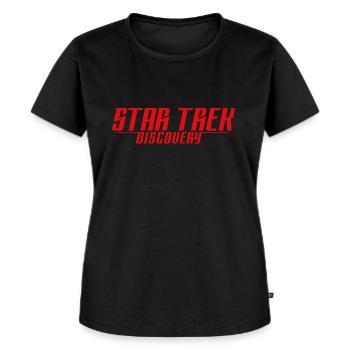 Star Trek Discovery Logo - Frauen Premium Bio T-Shirt - Schwarz - Vorne - Selfina (174cm)