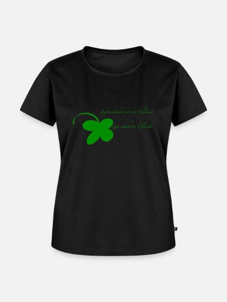 Zufriedenheit - Frauen Premium Bio T-Shirt - Schwarz
