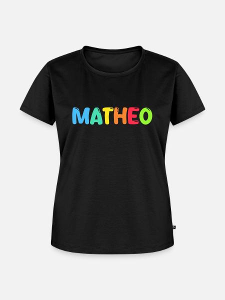 Name - Matheo - Frauen Premium Bio T-Shirt - Schwarz