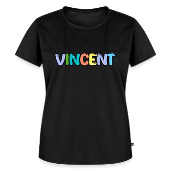 Name - Vincent - Women's Premium Organic T-shirt - black - Front - Selfina (174cm)