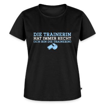 Fußballtrainerin Handball Personal Trainerin - Frauen Premium Bio T-Shirt - Schwarz - Vorne - Selfina (174cm)
