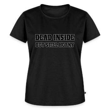 Innen tot - Frauen Premium Bio T-Shirt - Schwarz - Vorne - Selfina (174cm)