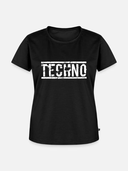 Techno - Frauen Premium Bio T-Shirt - Schwarz