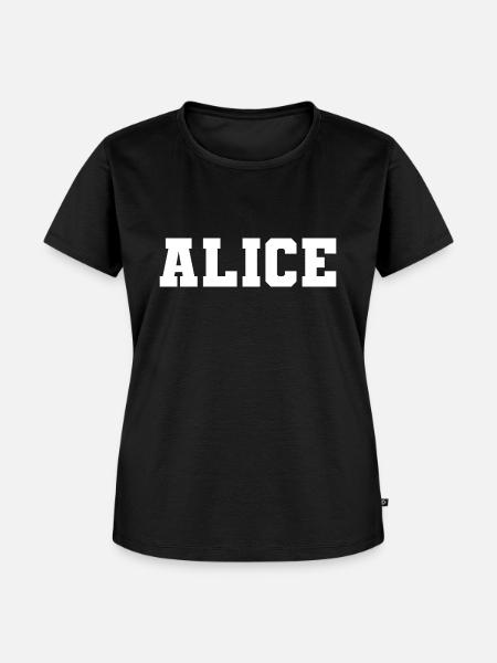 Name - Alice - Frauen Premium Bio T-Shirt - Schwarz