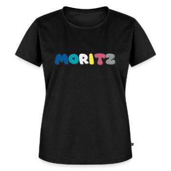 Nom - Moritz - T-shirt Premium bio Femme - noir - Devant - Selfina (174cm)
