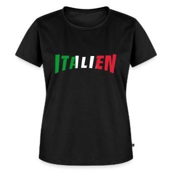 Italien - Frauen Premium Bio T-Shirt - Schwarz - Vorne - Selfina (174cm)