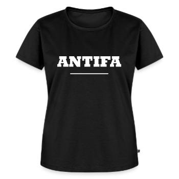 Antifa - Antifasciste - T-shirt Premium bio Femme - noir - Devant - Selfina (174cm)